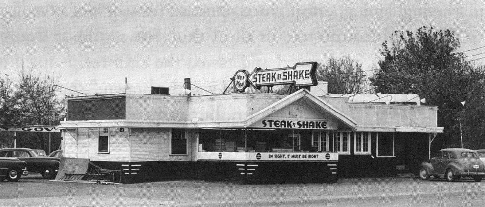 First Steak 'n Shake Restaurant Back of the Menu