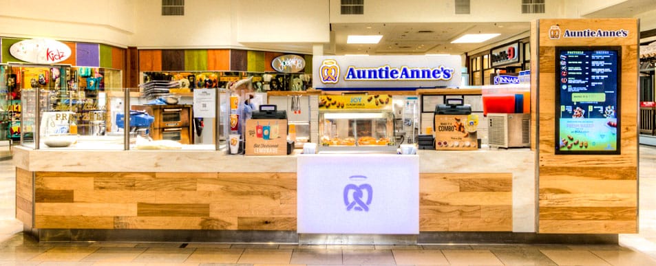 Interior Auntie Anne's Back of the Menu