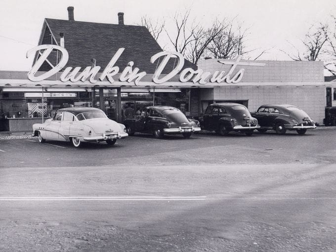 The first Dunkin' Donuts Restaurant Back of the Menu