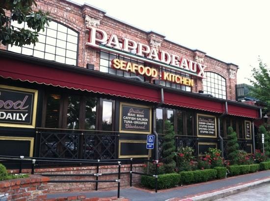 Exterior Pappadeaux Seafood Kitchen Back of the Menu