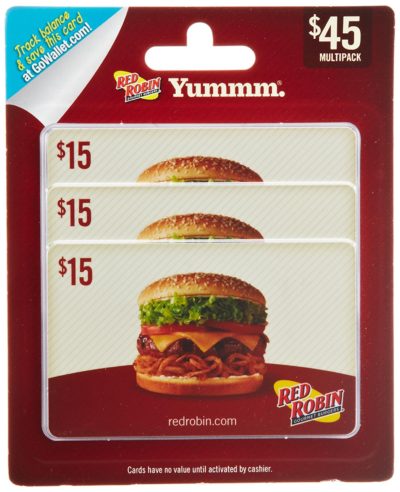 Red Robin Gift Cards, Multipack of 3