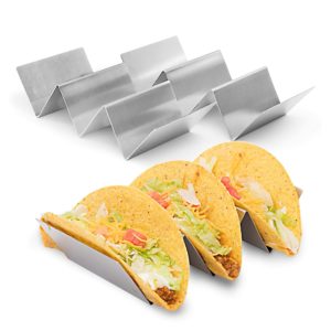 2 Pack – Stylish Stainless Steel Taco Holder Stand